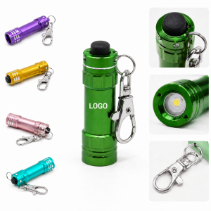 Portable Metal LED Keyring Torch with Carabiner Clip