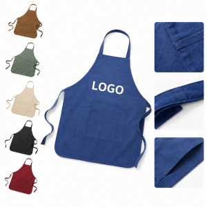 Heavyweight Canvas Utility Bib Apron with Integrated Tool Pockets
