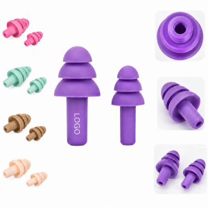 Assorted Vibrant Sound-Dampening Silicone Earplugs 5-Pair Collection